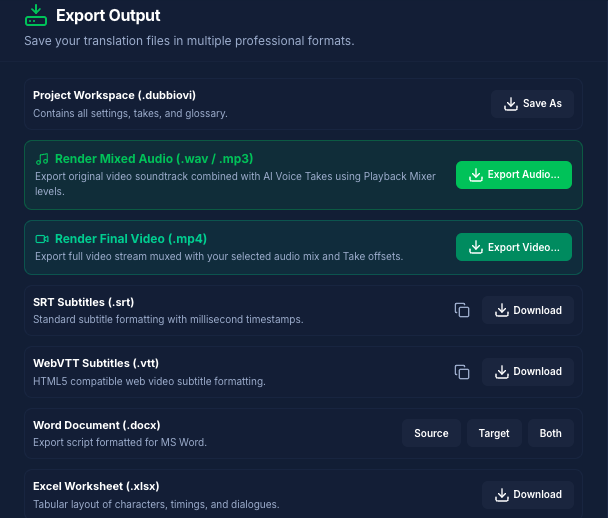 Media & Script Export Studio